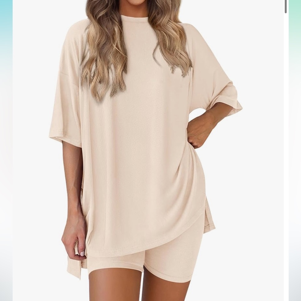 Women's Beige Lounge Set